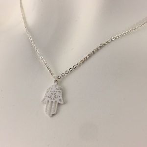Good Luck Protection Charm Laser Cut Hamsa + Chain